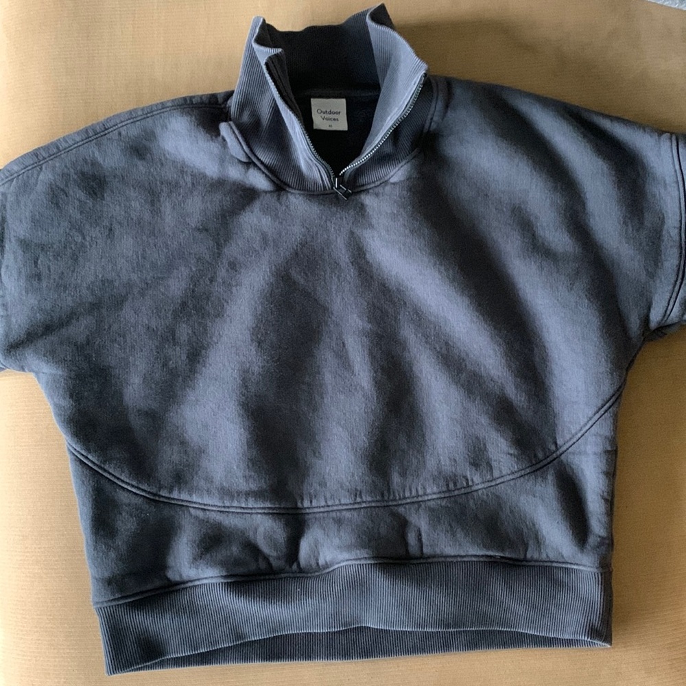 Outdoor Voices Cropped Quarter-Zip Pullover